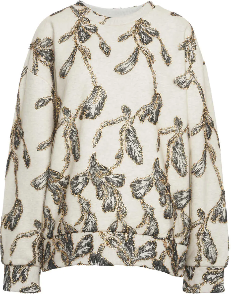 Cardigane Munthe Embroidered sweatshirt Lofa Beige Femei (BM 19031971) 2