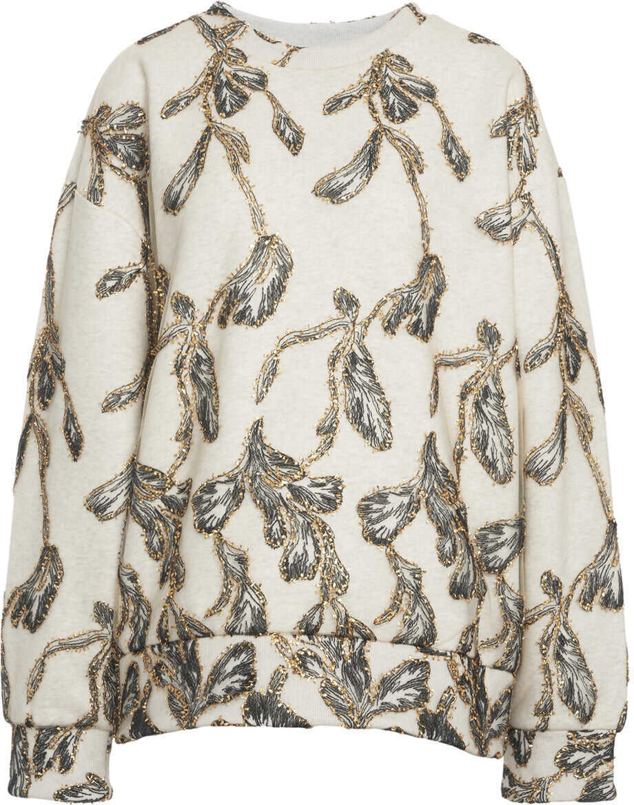 Cardigane Munthe Embroidered sweatshirt Lofa Beige Femei (BM 19031971) 1