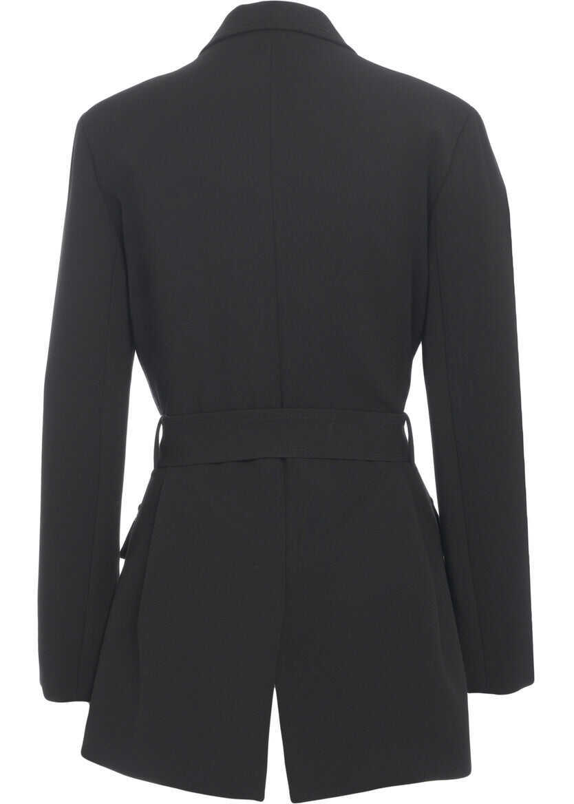 Sacouri office Otto d ame Jacket with waist belt Black Femei (BM 19031992) 5