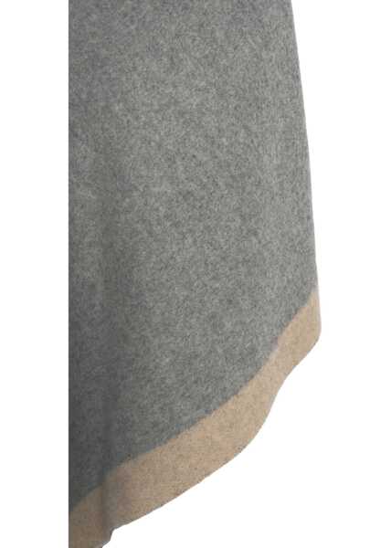 Poncho Max Mara Mantle fringe details Grey Femei (BM 19032007) 6