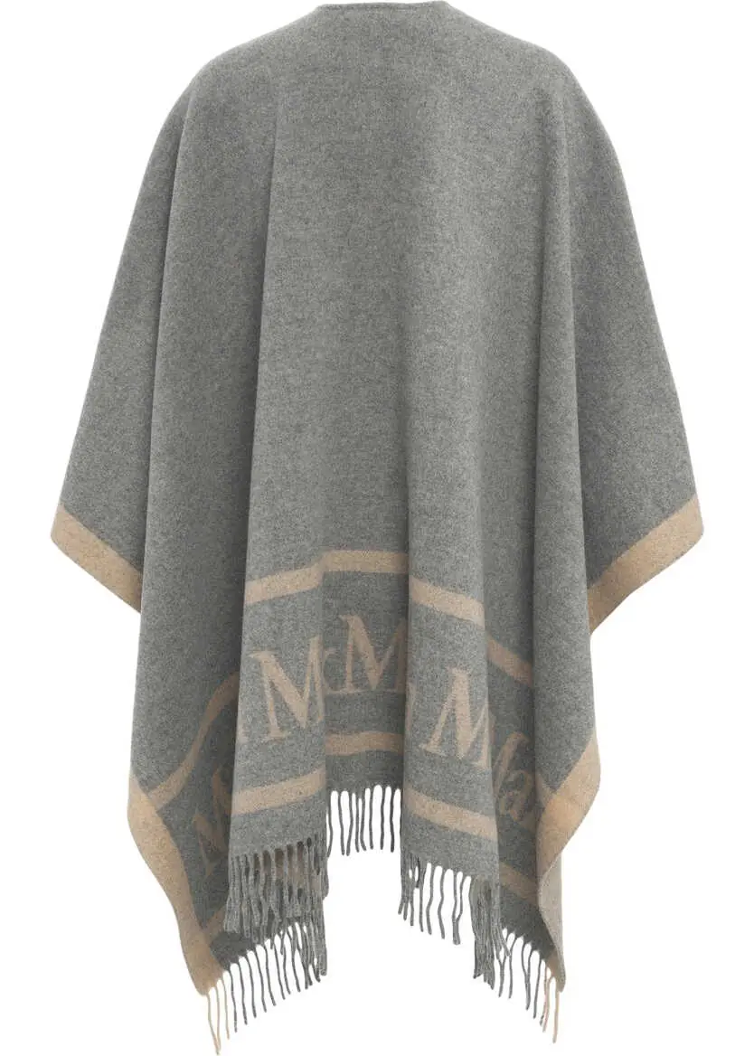 Poncho Max Mara Mantle fringe details Grey Femei (BM 19032007) 9