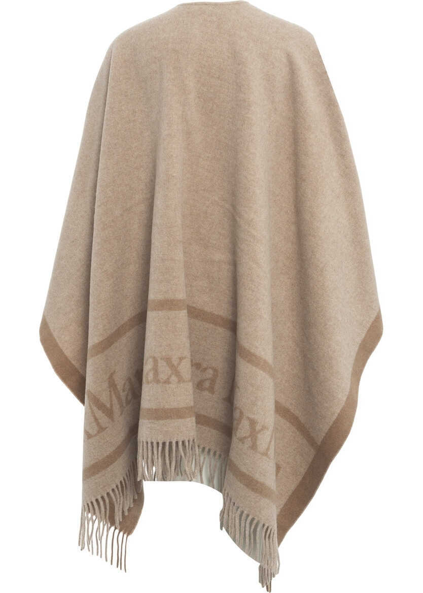 Poncho Max Mara Mantle fringe details Beige Femei (BM 19032007) 9