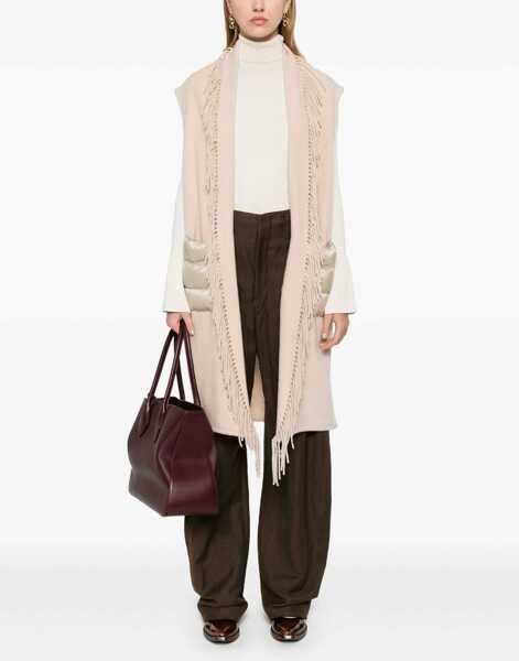Veste Herno Vest with fringe detail Beige Femei (BM 19032010) 2