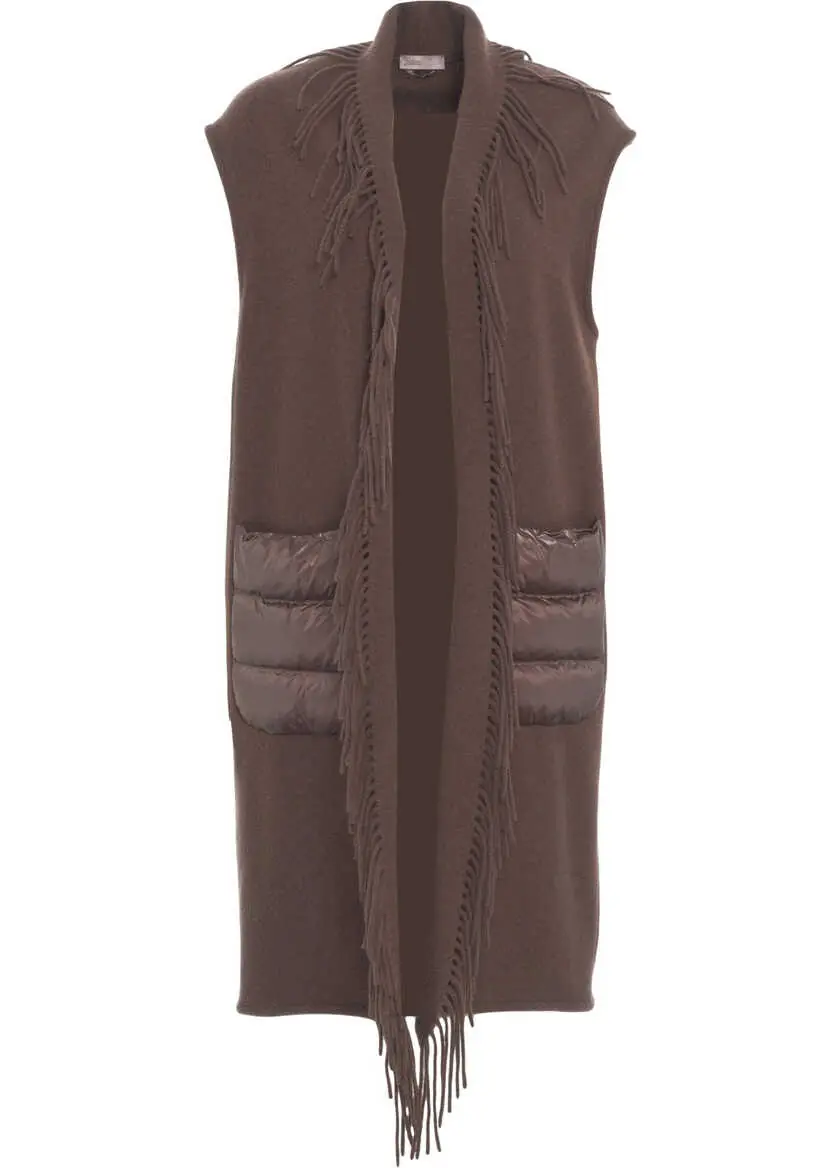 Veste Herno Vest with fringe detail Brown Femei (BM 19032010) 2