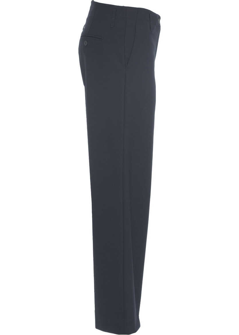 Pantaloni casual Semicouture Straight leg pants Blue Femei (BM 19032016) 3