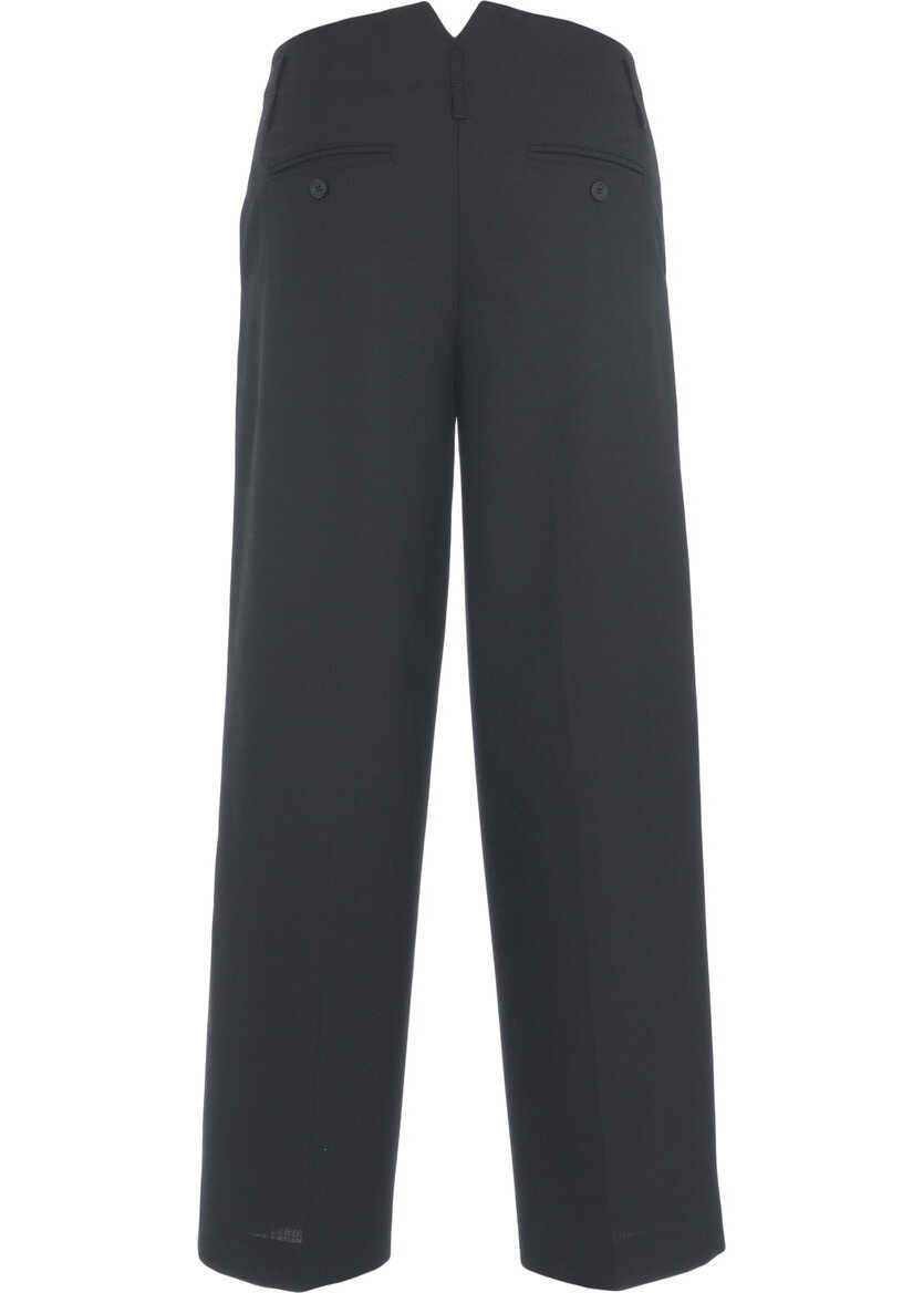 Pantaloni casual Semicouture Straight leg pants Black Femei (BM 19032016) 4