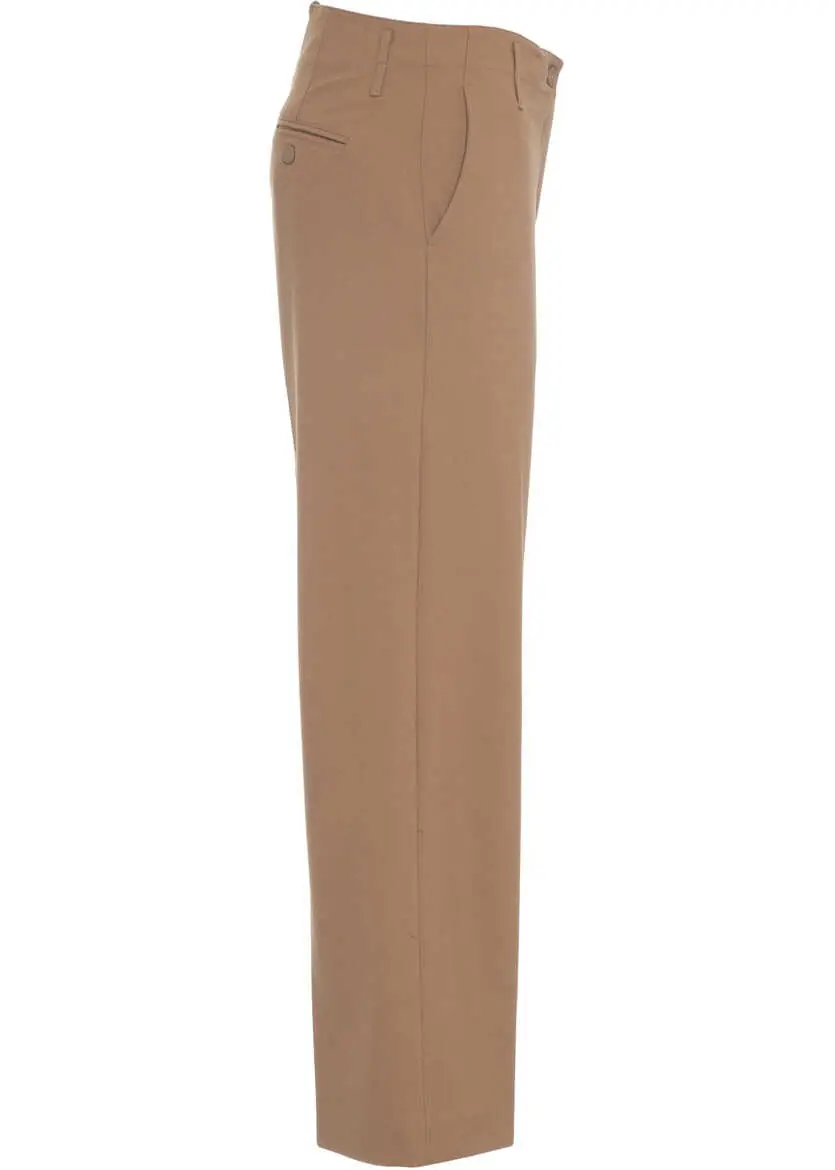 Pantaloni casual Semicouture Straight leg pants Brown Femei (BM 19032016) 3