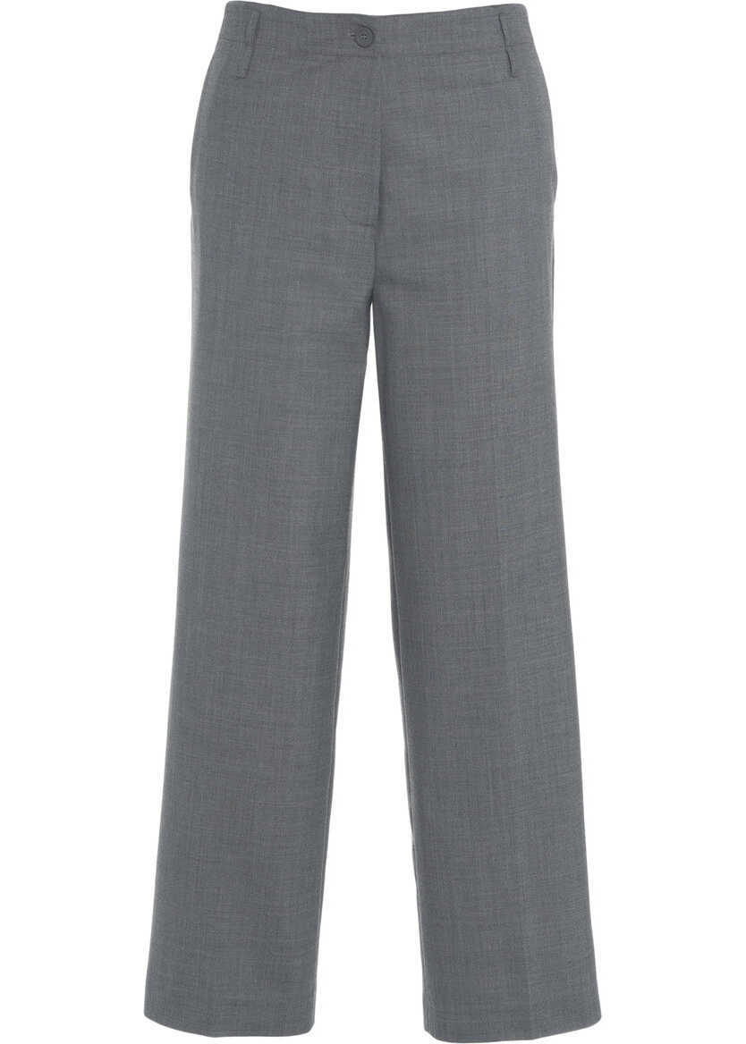 Pantaloni casual Semicouture Straight leg pants Grey Femei (BM 19032016) 2