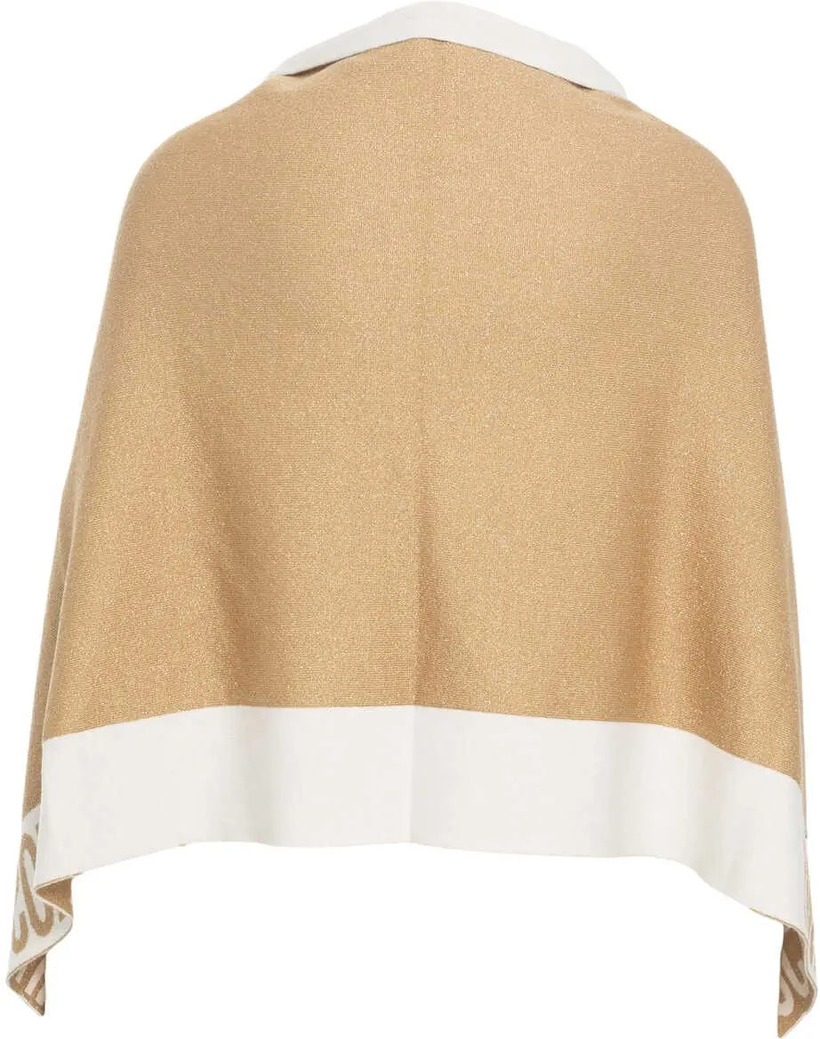 Poncho Moschino Cape with logo details Gold Femei (BM 19032022) 3