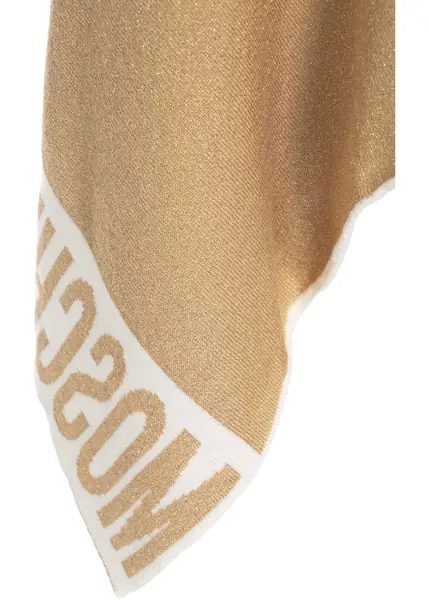 Poncho Moschino Cape with logo details Gold Femei (BM 19032022) 4