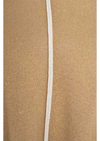 Poncho Moschino Cape with logo details Gold Femei (BM 19032022) 5