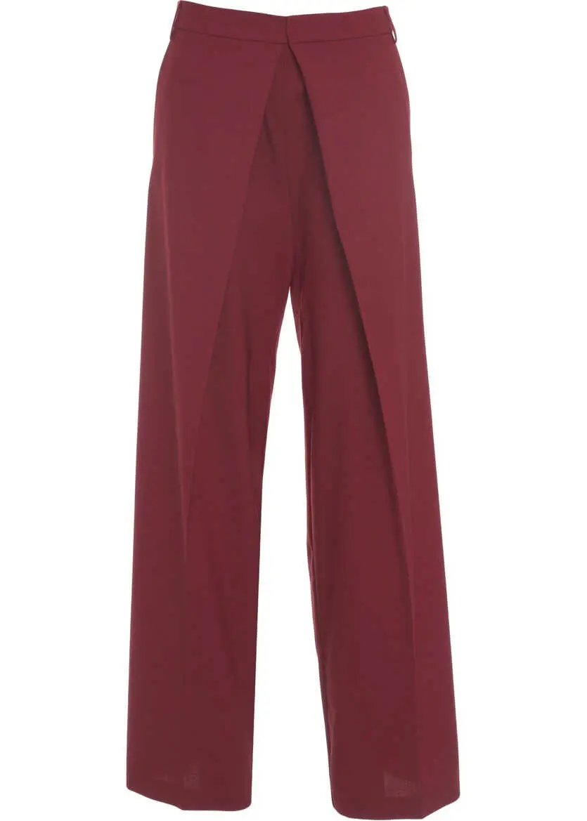 Pantaloni casual Semicouture Wide leg pants Vivienne Red Femei (BM 19032031) 2