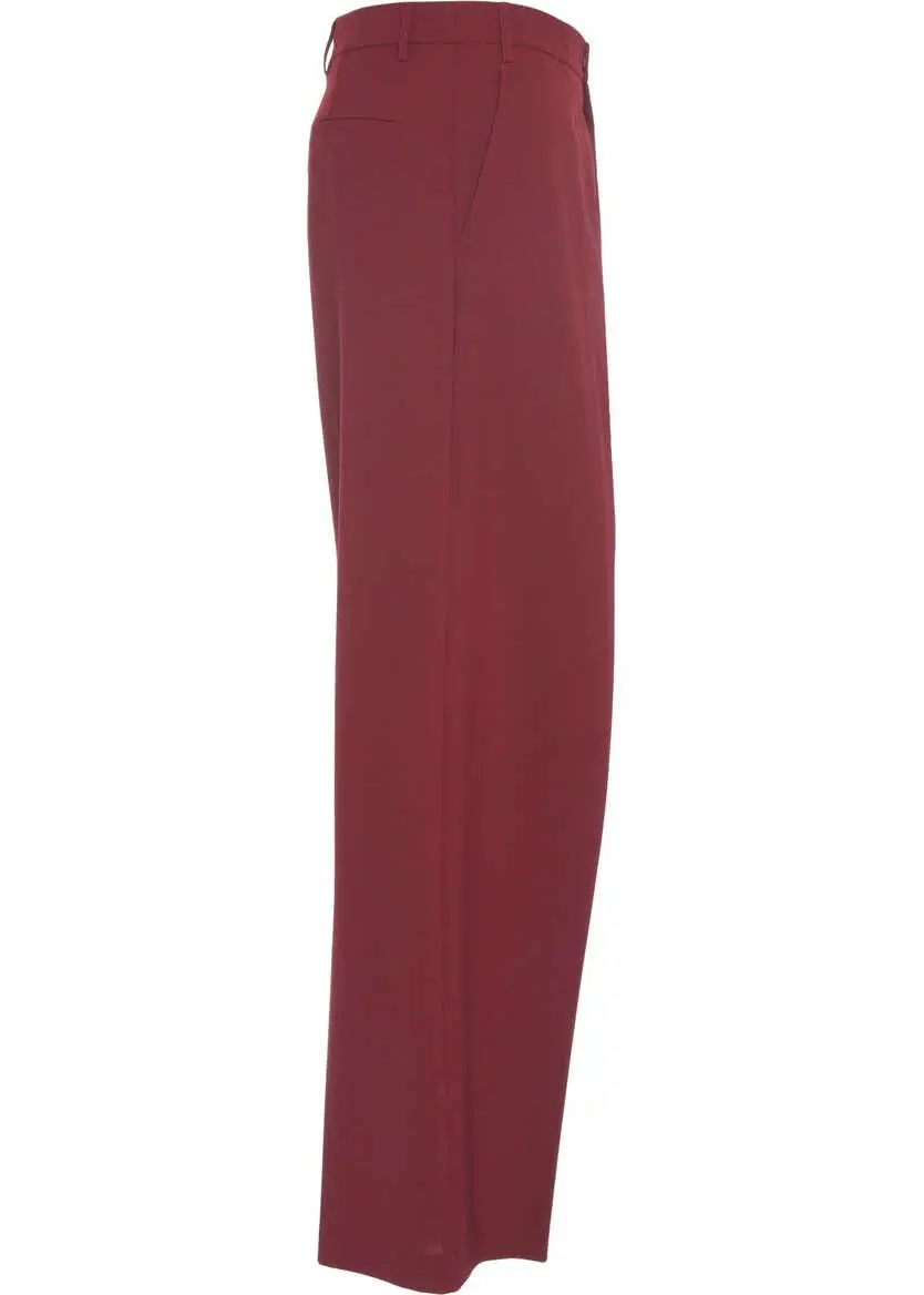 Pantaloni casual Semicouture Wide leg pants Vivienne Red Femei (BM 19032031) 6