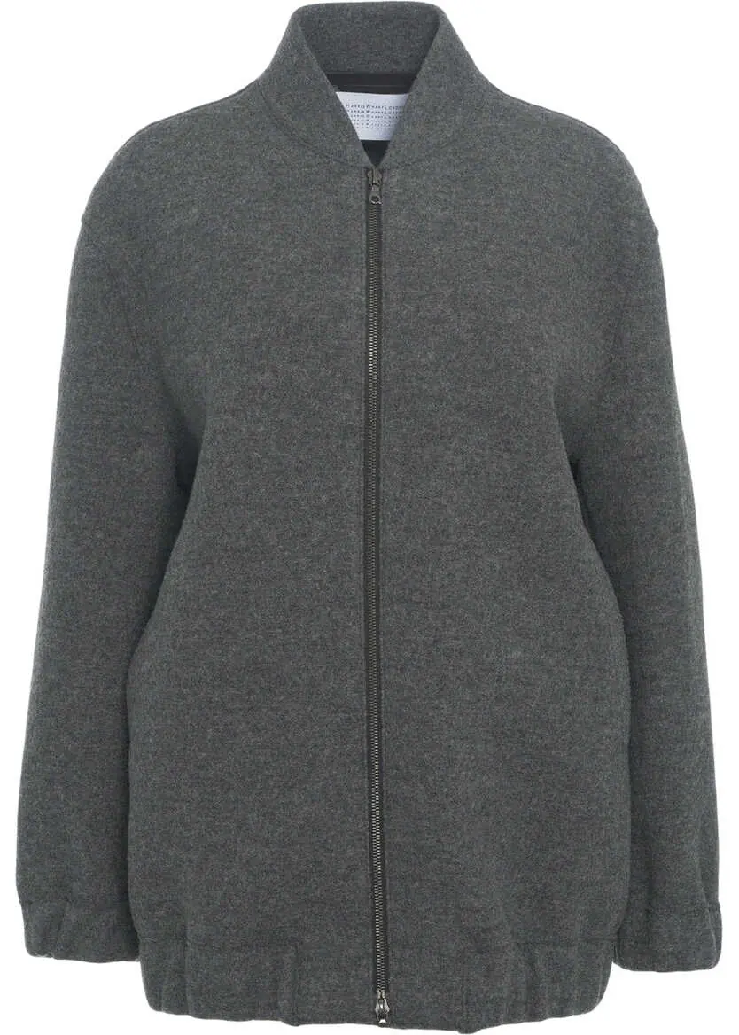 Jachete Harris Wharf London LONDON Oversize Virgin Wool Bomber Grey Femei (BM 19032037) 2