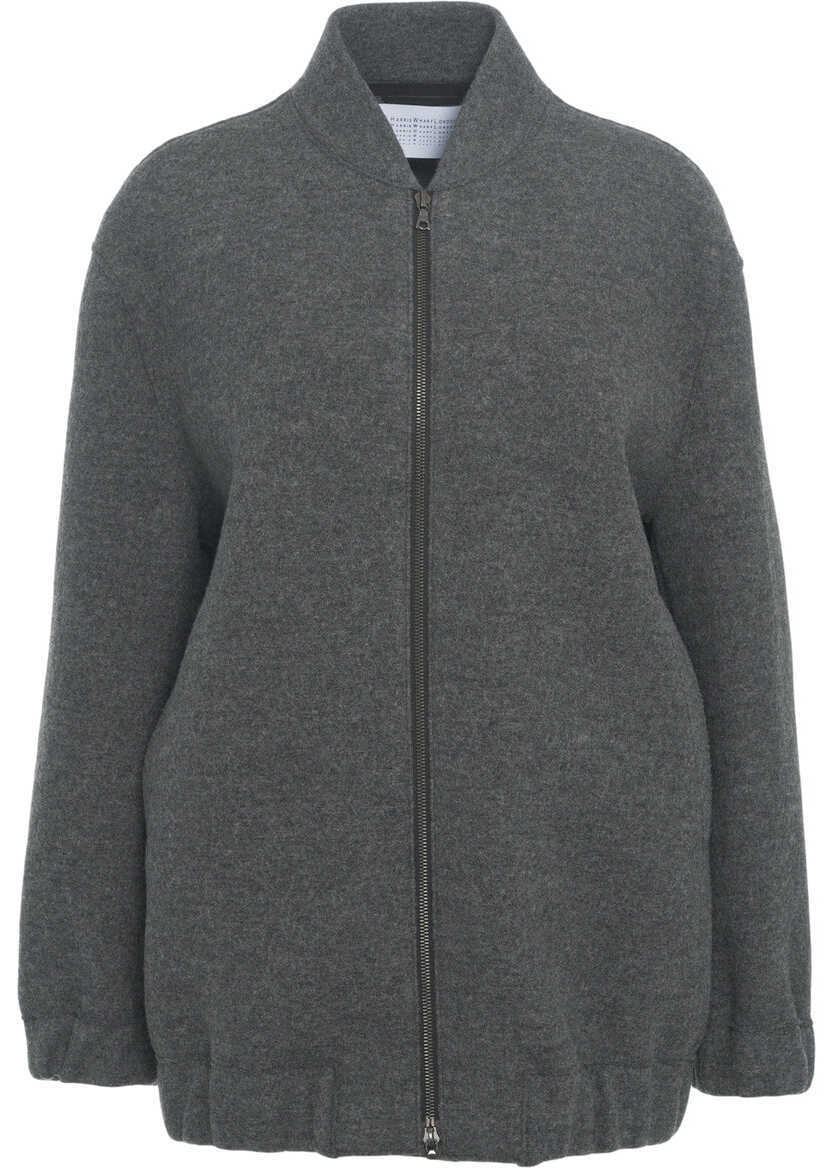 Jachete Harris Wharf London LONDON Oversize Virgin Wool Bomber Grey Femei (BM 19032037) 6