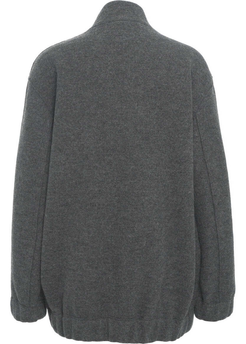 Jachete Harris Wharf London LONDON Oversize Virgin Wool Bomber Grey Femei (BM 19032037) 7