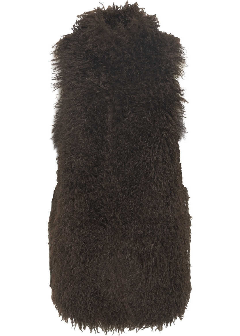 Veste Bully Faux fur gilet Brown Femei (BM 19032052) 2