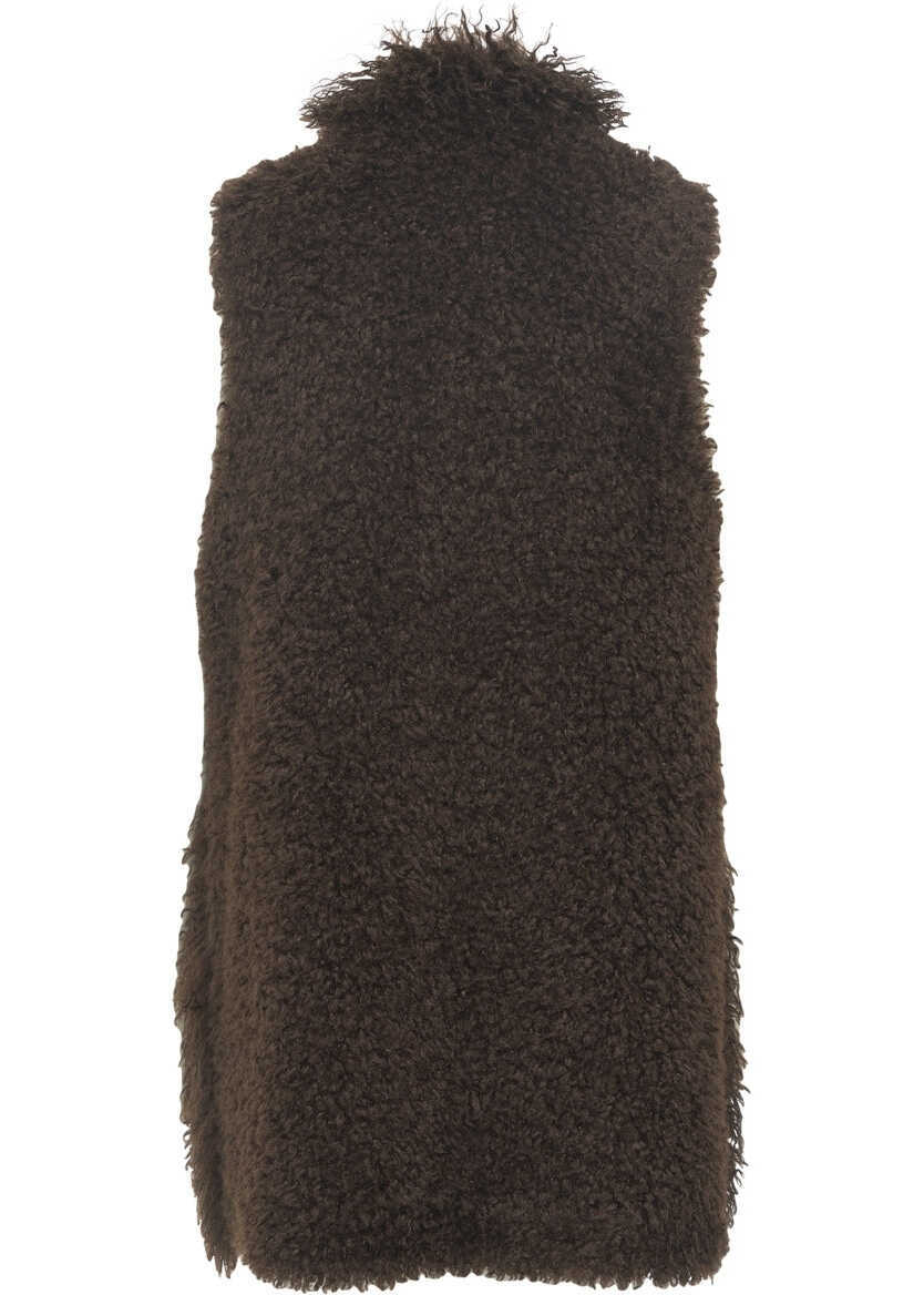 Veste Bully Faux fur gilet Brown Femei (BM 19032052) 5