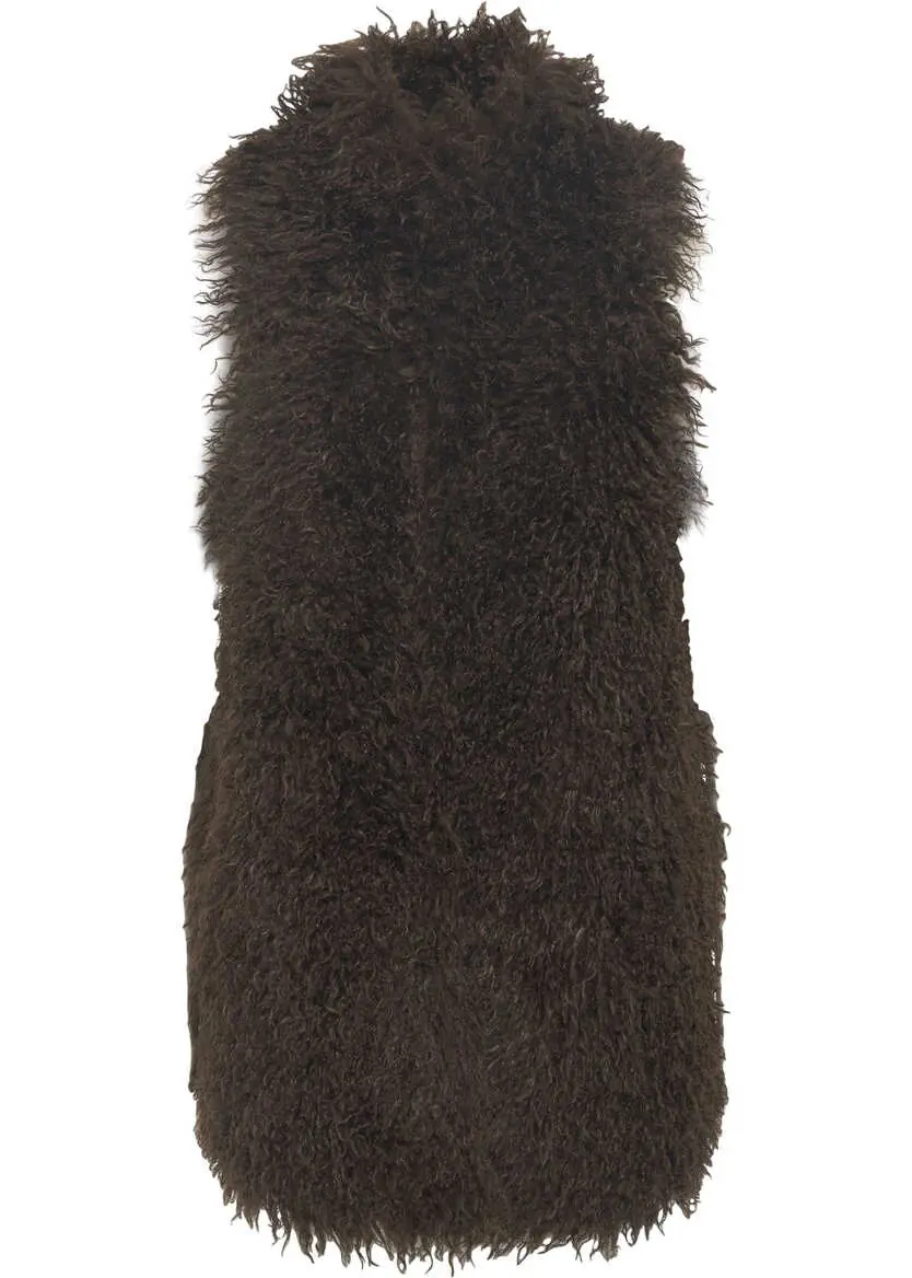 Veste Bully Faux fur gilet Brown Femei (BM 19032052) 1