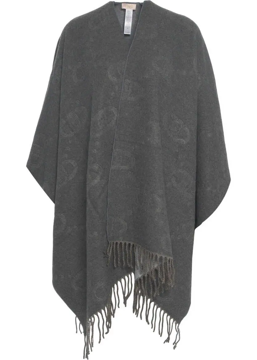 Poncho Liu Jo Cape with fringe detail Beige Femei (BM 19032058) 2