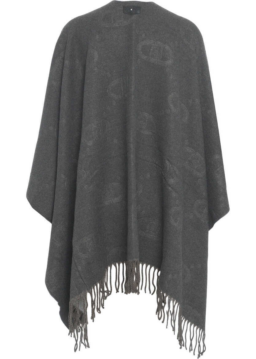 Poncho Liu Jo Cape with fringe detail Beige Femei (BM 19032058) 3