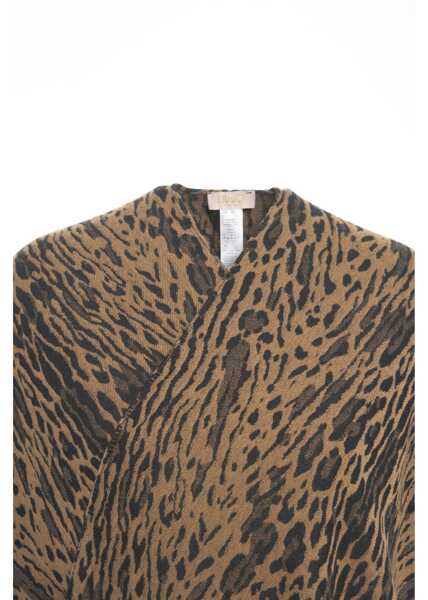 Poncho Liu Jo Cape with animal print Brown Femei (BM 19032067) 4