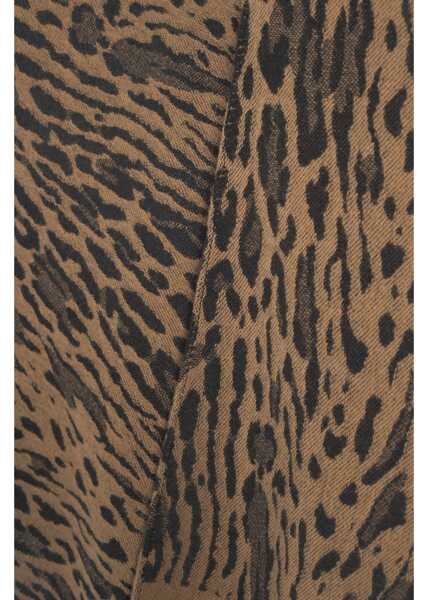 Poncho Liu Jo Cape with animal print Brown Femei (BM 19032067) 5