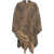 Liu Jo Cape with animal print Brown