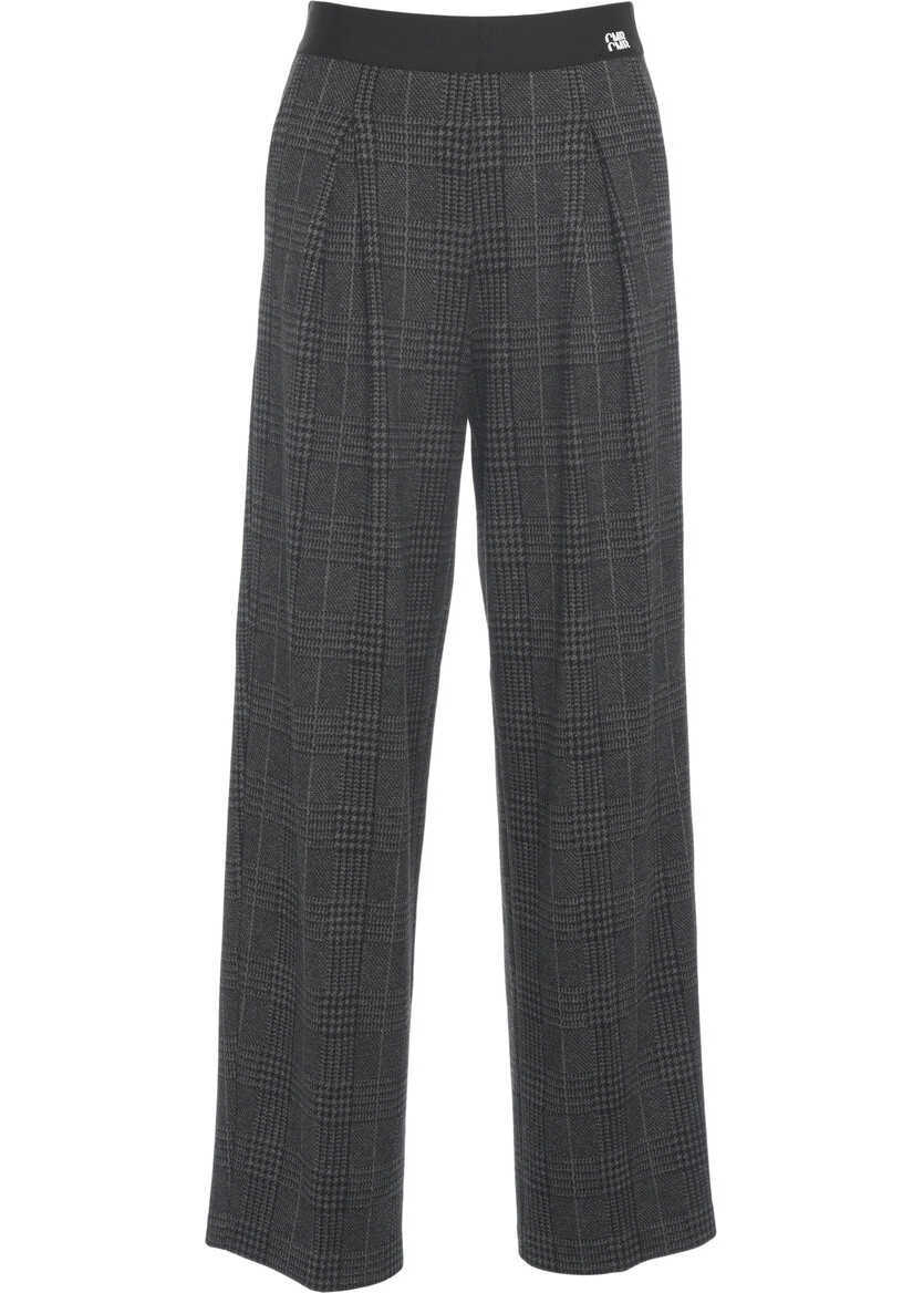 Pantaloni casual Cambio Glencheck pants Elenor Black Femei (BM 19032085) 2