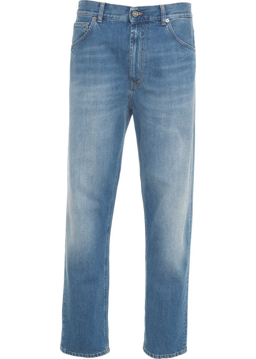 Blugi drepti Dondup Straight leg jeans Blue Barbati (BM 19032088) 2
