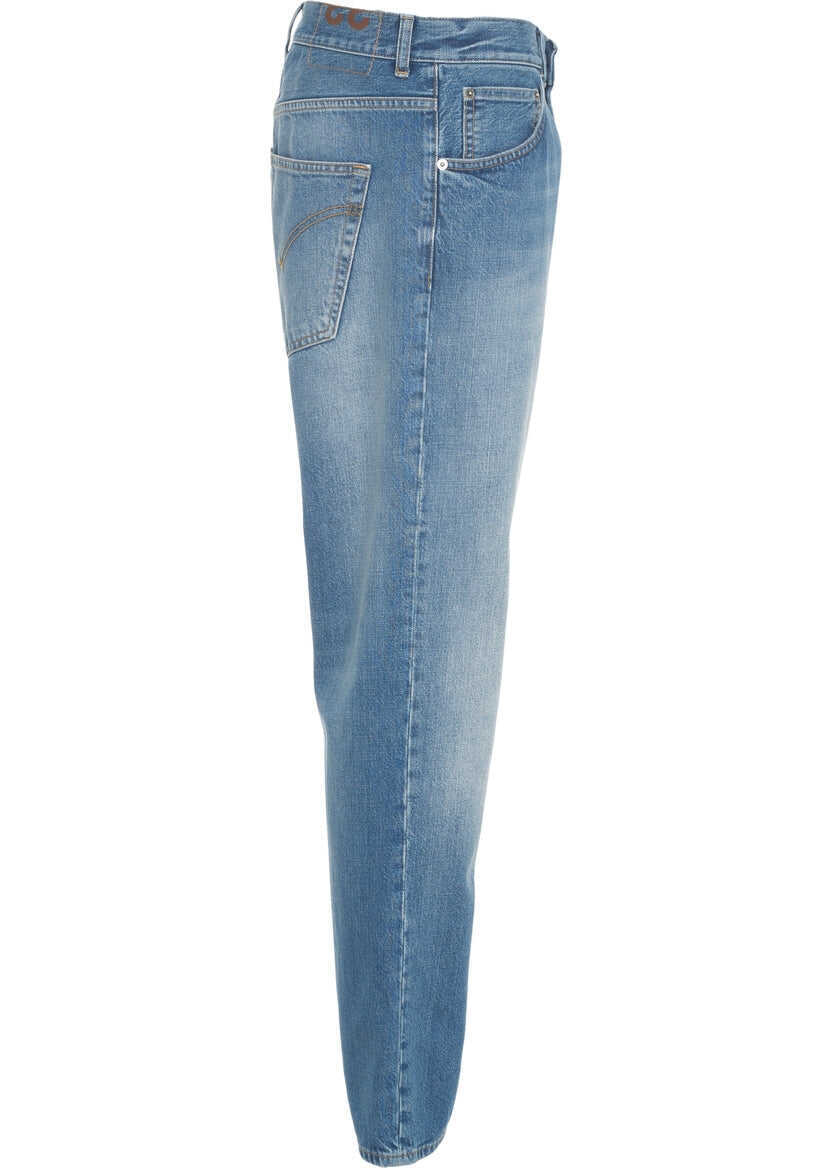 Blugi drepti Dondup Straight leg jeans Blue Barbati (BM 19032088) 4