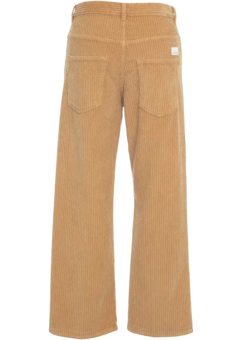 Pantaloni casual Nine in the morning Wide leg cord pants Brown Femei (BM 19032091) 4