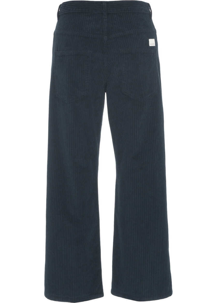 Pantaloni casual Nine in the morning Wide leg cord pants Black Femei (BM 19032091) 4