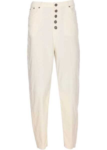 Pantaloni casual Dondup Pants Bessie Gioie White Femei (BM 19032094) 1