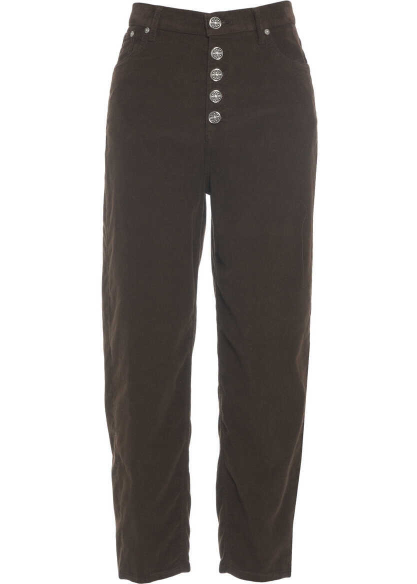 Pantaloni casual Dondup Pants Bessie Gioie Brown Femei (BM 19032094) 5