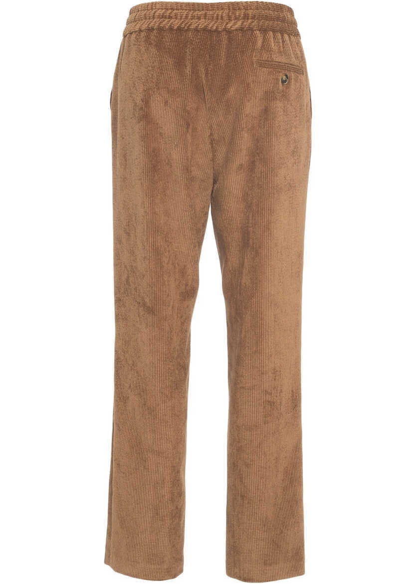 Pantaloni casual Gender Corduroy pants Brown Femei (BM 19032097) 4