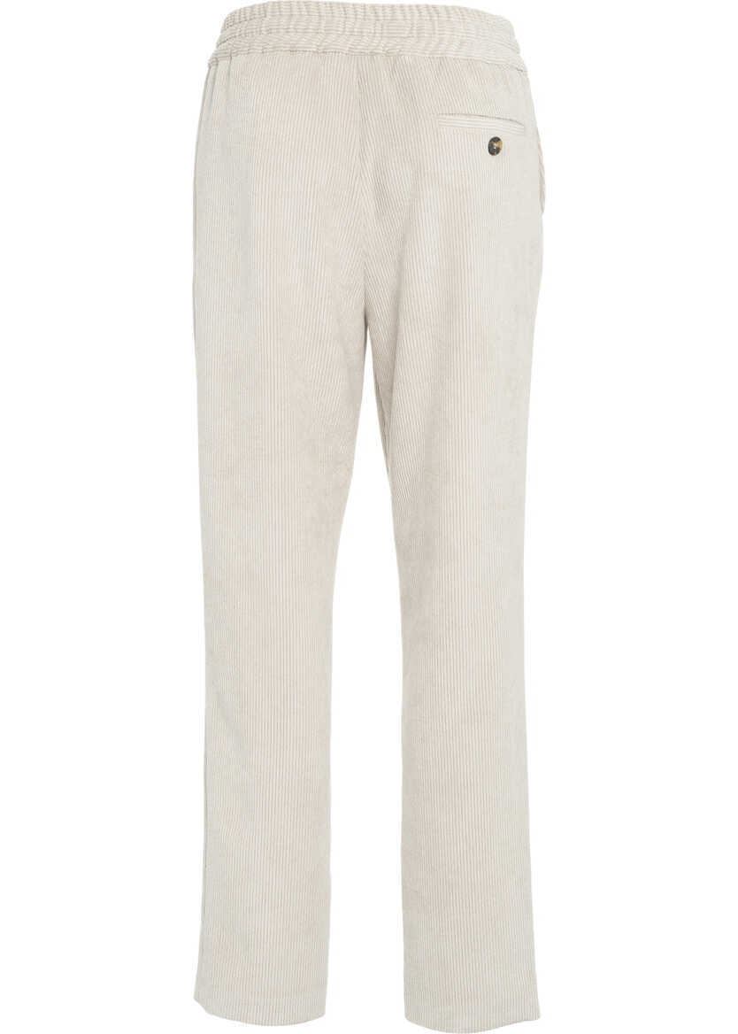 Pantaloni casual Gender Corduroy pants Beige Femei (BM 19032097) 5