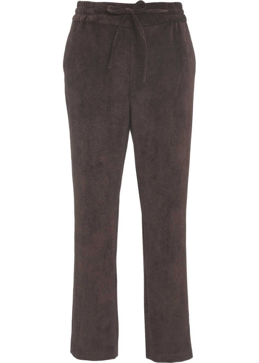 Pantaloni casual Gender Corduroy pants Brown Femei (BM 19032097) 2