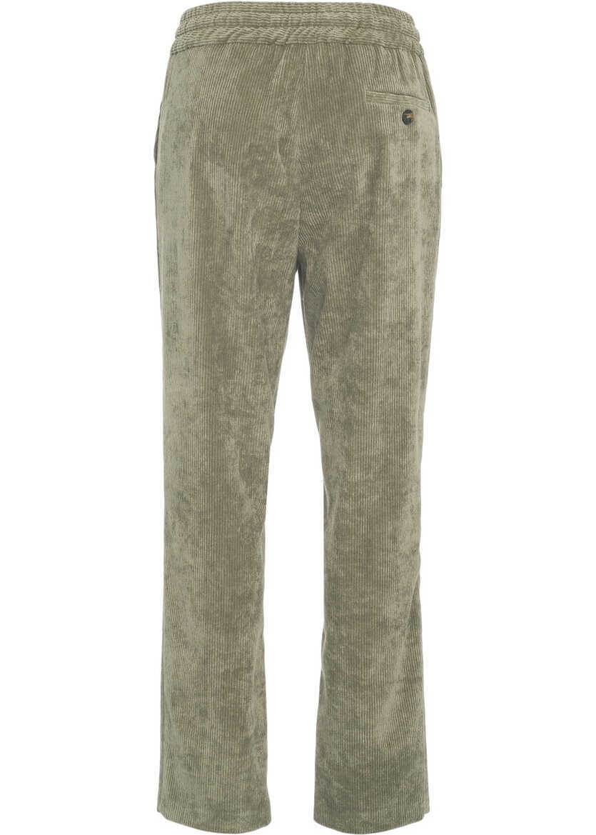 Pantaloni casual Gender Corduroy pants Green Femei (BM 19032097) 4