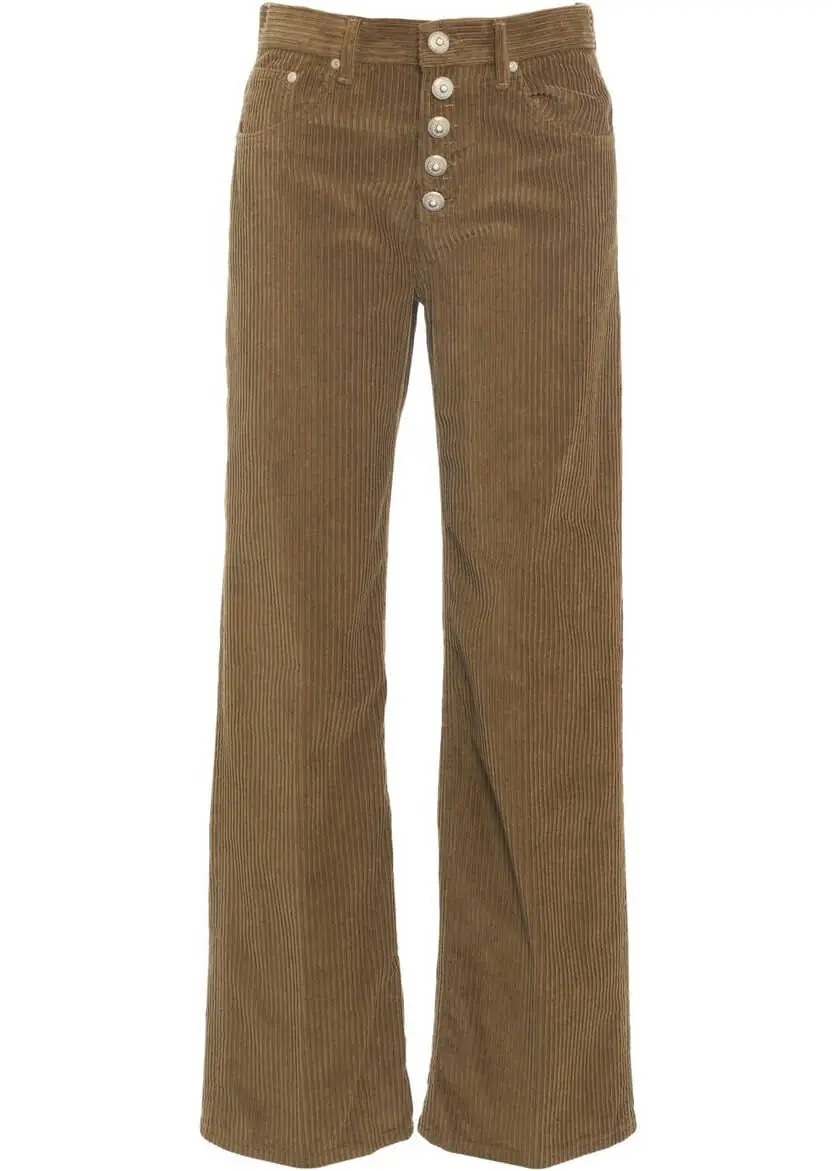 Pantaloni casual Dondup Corduroy Pants Jaclyn Gioie Brown Femei (BM 19032127) 2