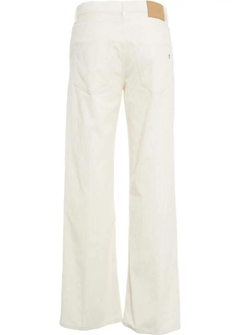 Pantaloni casual Dondup Corduroy Pants Jaclyn Gioie Beige Femei (BM 19032127) 4