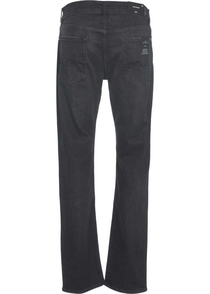 Blugi drepti 7 For All Mankind Mens Straight lut jeans Black Barbati (BM 19032139) 4