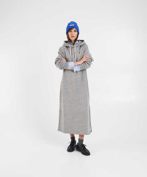 Rochii lungi Ralph Lauren Maxi dress with hood Grey Femei (BM 19032181) 3