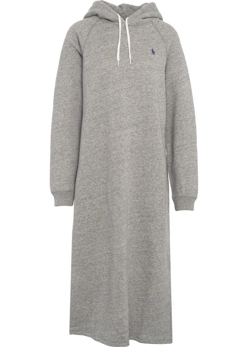 Rochii lungi Ralph Lauren Maxi dress with hood Grey Femei (BM 19032181) 7