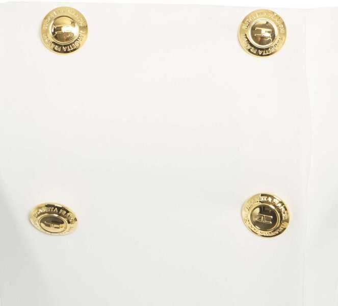 Rochii lungi Elisabetta Franchi Maxi dress with decorative buttons White Femei (BM 19032184) 4