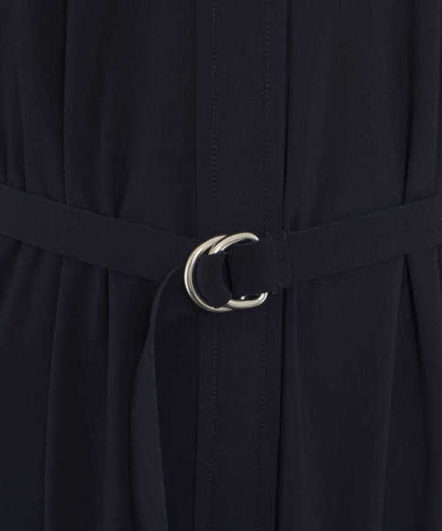 Rochii lungi NORMA KAMALI Maxi dress with waist belt Blue Femei (BM 19032205) 4