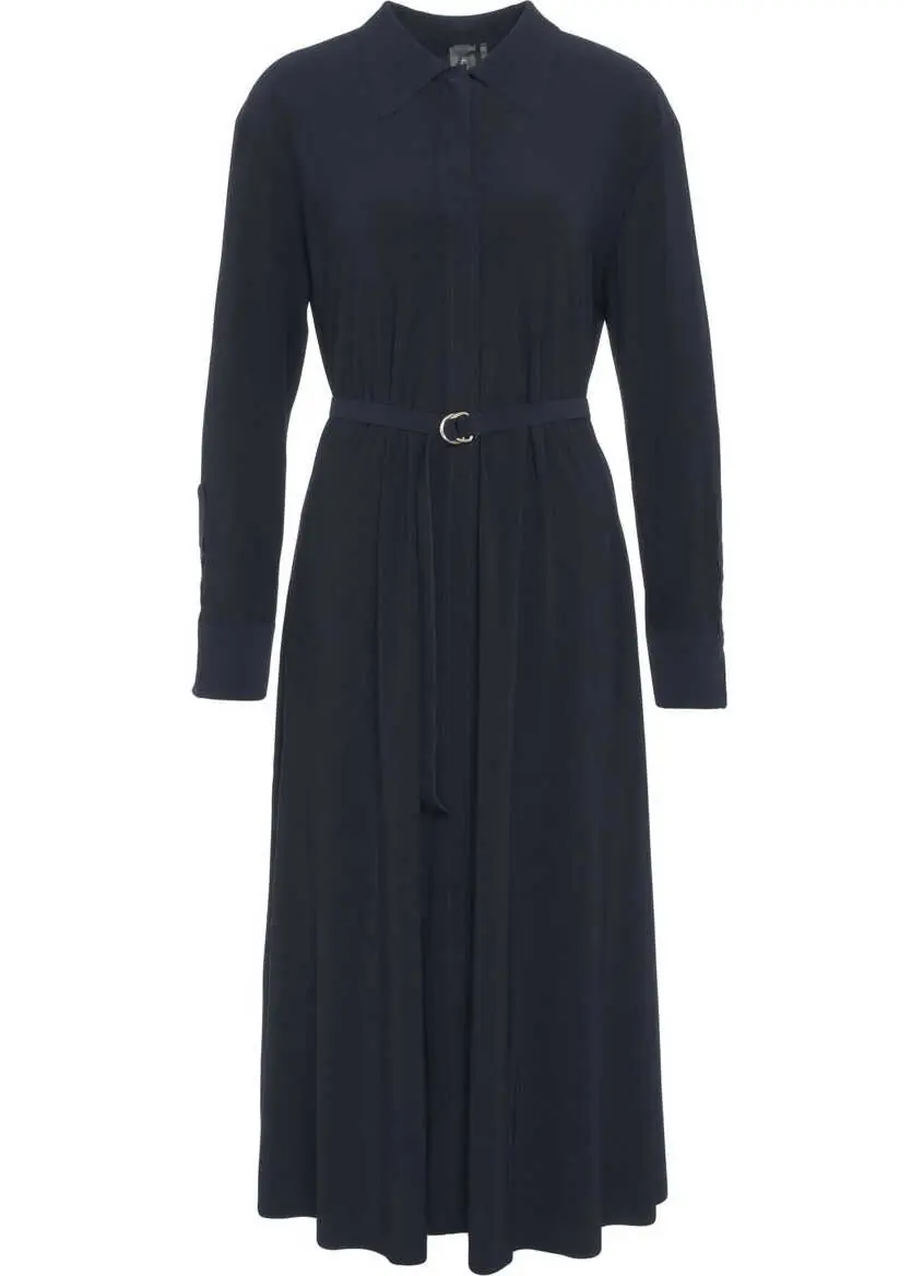 Rochii lungi NORMA KAMALI Maxi dress with waist belt Blue Femei (BM 19032205) 1