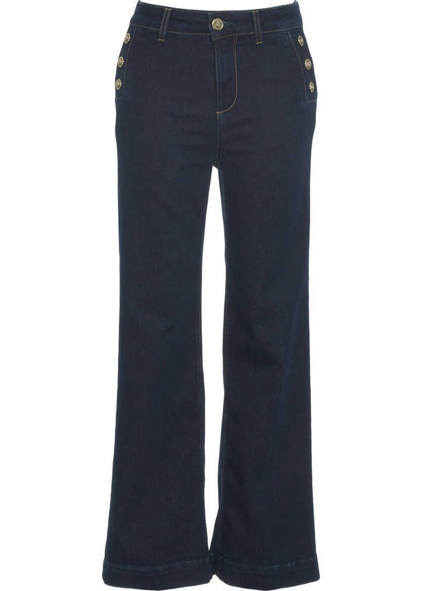 Blugi drepti Liu Jo Jeans with decorative buttons Blue Femei (BM 19032208) 1
