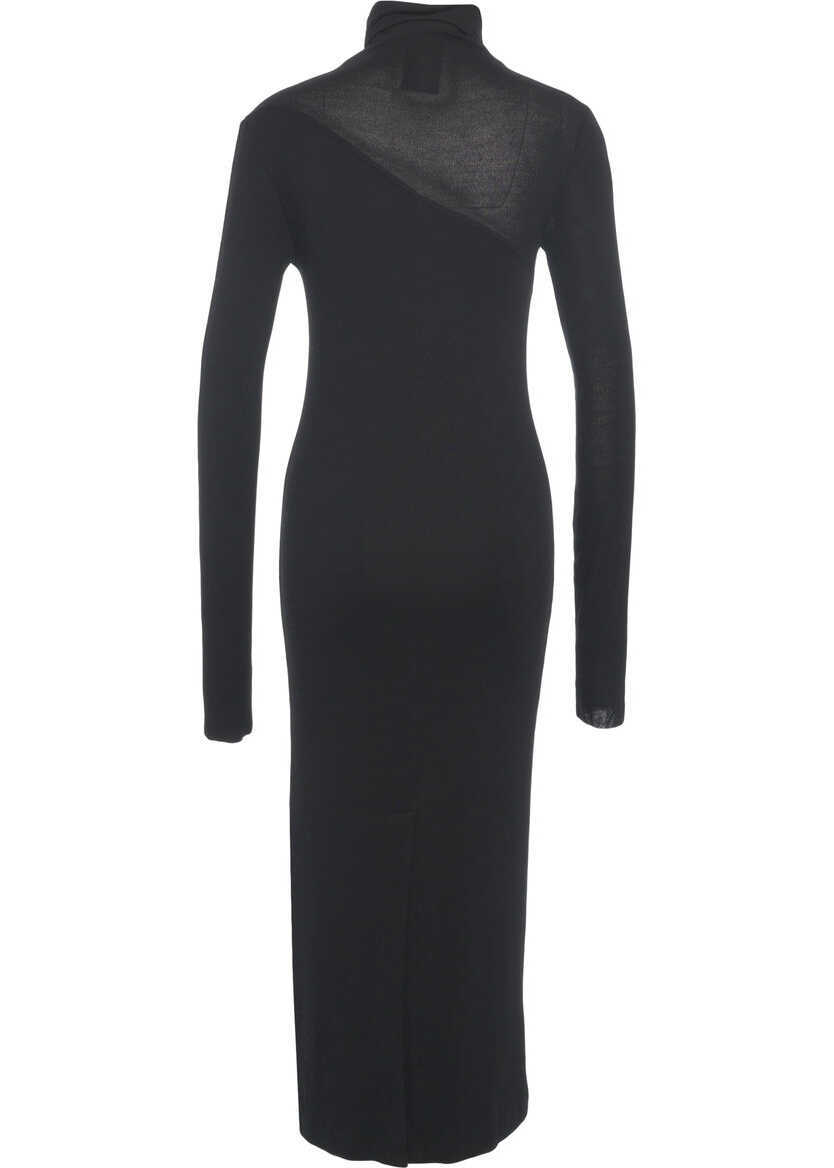 Rochii lungi Thom / Krom Maxi dress with turtleneck Black Femei (BM 19032226) 3