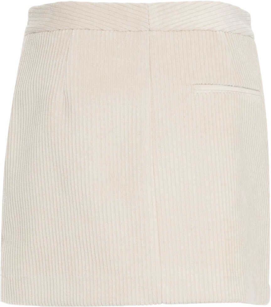 Fuste scurte Otto d ame Corduroy Miniskirt White Femei (BM 19032229) 4